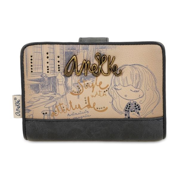 Granatowy Damski Portfel Anekke Edycja Limitowana Mademoiselle. Niebieskie portfele damskie Anekke. Za 179.00 zł.