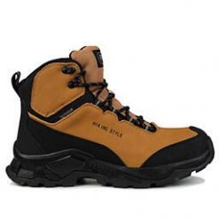Buty męskie sportowe trekkingowe do chodzenia DK HIKER CAMEL. Brązowe trekkingi męskie DK, ze skóry, bez zapięcia. Za 188.00 zł.