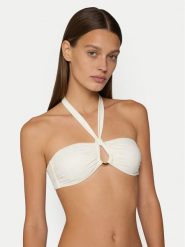 Guess Góra od bikini E6GJ15 KF590 Biały. Białe stroje kąpielowe damskie Guess, xl, z aplikacjami, z syntetyku. Za 329.99 zł.