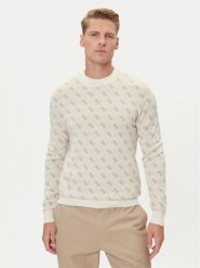 Guess Sweter M5YR10 Z3OE2 Écru Regular Fit. Swetry męskie Guess, m, z aplikacjami, z syntetyku, bez kołnierzyka, bez ramiączek. Za 339.99 zł.
