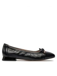 Caprice Baleriny 9-22104-42 Czarny. Czarne balerinki damskie Caprice, bez wzorów, ze skóry, bez obcasa, bez zapięcia. Za 185.99 zł.