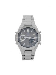 Casio Zegarek Edifice ECB-S10D-8AEF Srebrny. Szare, analogowe zegarki męskie Casio, bez wzorów, srebrne. Za 649.99 zł.