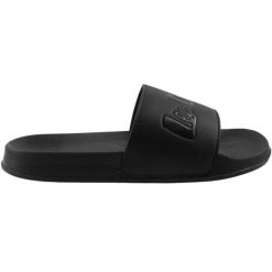 Klapki Lee Cooper W LCW-23-42-1732LB czarne. Czarne klapki damskie na lato, bez wzorów, z materiału, sportowe, bez obcasa, bez zapięcia. Za 146.63 zł.