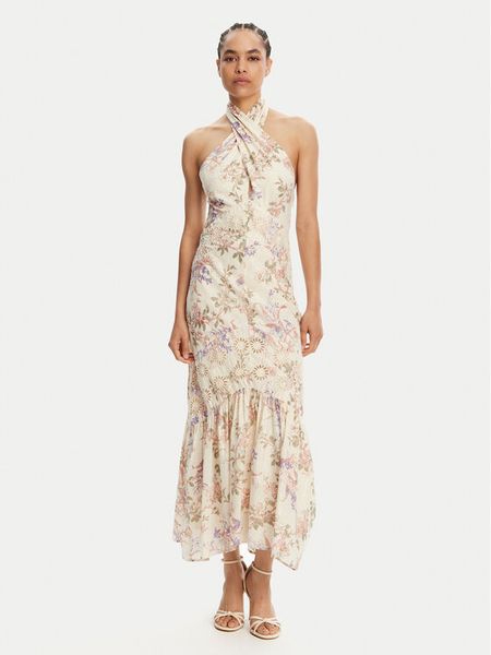 TWINSET Sukienka letnia 251TT2151 Kolorowy Regular Fit. Sukienki damskie Twinset, na lato, bez wzorów, z bawełny, bez kołnierzyka, bez ramiączek. Za 899.99 zł.