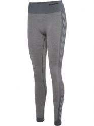 Damskie legginsy bezszwowe z wysokim stanem Hummel Mt Shine. Szare legginsy damskie Hummel, bez wzorów, z materiału. Za 171.15 zł.
