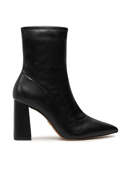 Aldo Botki Figtree 13812493 Czarny. Czarne botki damskie Aldo, bez wzorów, ze skóry, bez obcasa, na słupku, bez zapięcia. Za 329.99 zł.