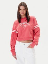 Guess Bluza W5YQ24 K68I4 Koralowy Regular Fit. Pomarańczowe bluzy damskie Guess, xs, z aplikacjami, z bawełny, bez ramiączek, bez kaptura. Za 299.99 zł.