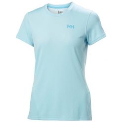 T-shirt damski Helly Hansen Lifa Active Solen. Niebieskie t-shirty damskie Helly Hansen, bez wzorów, z tkaniny, sportowe, bez kołnierzyka, bez ramiączek. Za 256.00 zł.