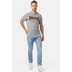 T-shirt o wąskim kroju Lonsdale Classic. Szare koszulki sportowe męskie Lonsdale, bez wzorów, bez ramiączek. Za 168.00 zł.