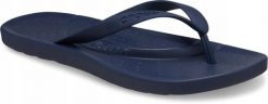 Kapcie Crocs Klapki Crocs Dorosłych. Niebieskie klapki damskie Crocs, bez wzorów, z materiału, eleganckie, bez obcasa, bez zapięcia. Za 119.99 zł.