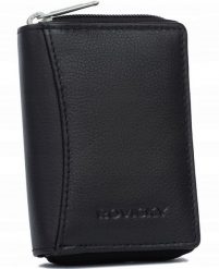 Portfel damski Rovicky R-23-17-LFN czarny. Czarne portfele damskie ROVICKY, ze skóry. Za 49.99 zł.