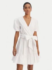 Fracomina Sukienka koktajlowa FY26SD1037W40001 Biały Regular Fit. Białe sukienki damskie Fracomina, s, bez wzorów, z bawełny, wizytowe, bez kołnierzyka, bez ramiączek. Za 529.99 zł.