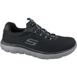 Buty sportowe Sneakersy męskie, Summits. Czarne buty sportowe męskie Skechers, bez wzorów, z materiału, bez zapięcia, trekkingowe. Za 259.00 zł.