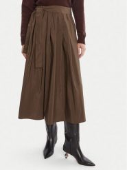 Weekend Max Mara Spódnica trapezowa Zarda 2525106031 Brązowy Regular Fit. Brązowe spódnice damskie Weekend Max Mara, bez wzorów, z bawełny, trapezowe. Za 999.99 zł.