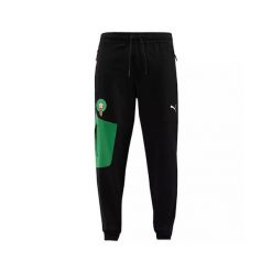 Spodnie dresowe Maroc 2024. Czarne spodnie sportowe męskie Puma, s, bez wzorów, z dresówki, do piłki nożnej. W wyprzedaży za 305.00 zł.