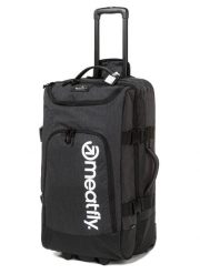 Walizka Contin na kółkach – heather charcoal/black 100L Meatfly. Czarne walizki damskie Meatfly, bez wzorów, z materiału, duże. Za 679.99 zł.
