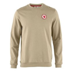 Sweter Męski Fjallraven 1960 Logo Badge. Brązowe swetry męskie Fjällräven, m, bez wzorów, z bawełny, eleganckie, bez kołnierzyka, bez ramiączek. Za 514.15 zł.