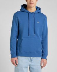 LEE PLAIN HOODIE MĘSKA BLUZA Z KAPTUREM BLUE UNION L80YSPUF 112145595. Niebieskie bluzy męskie Lee, l, bez wzorów, z kapturem. Za 189.99 zł.