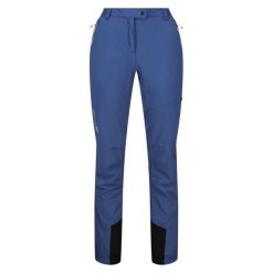 Spodnie Na Piesze Wędrówki Damskie Mountain III. Niebieskie spodnie sportowe damskie Regatta, na lato, bez wzorów, sportowe, trekkingowe. Za 119.99 zł.
