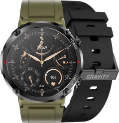 Smartwatch Gravity Zegarek męski SMARTWATCH GRAVITY GT21-7 khaki/khaki/BK. Brązowe zegarki męskie Gravity, bez wzorów. Za 198.96 zł.