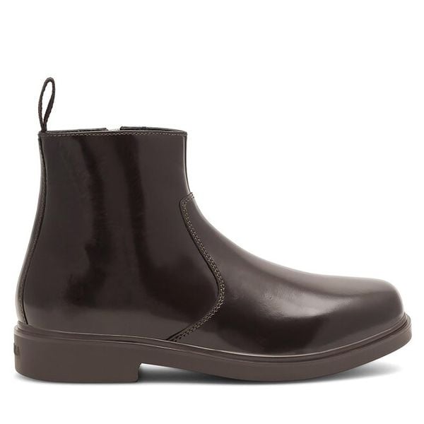 Botki Badura. Brązowe botki męskie Badura, bez wzorów, bez obcasa, bez zapięcia. Za 149.99 zł.