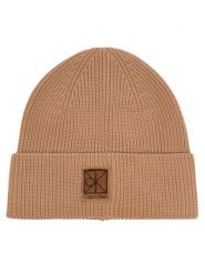Calvin Klein Czapka LV04F8109G Beżowy. Brązowe czapki damskie Calvin Klein, na zimę, bez wzorów, z wiskozy. Za 169.99 zł.