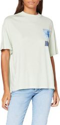 LEE OVERSIZED TEE DAMSKI T-SHIRT KOSZULKA BOYFRIEND FIT SUMMER GREEN L41SBYNK 112109155. Zielone bluzki damskie Lee, l, bez wzorów, bez kołnierzyka, bez ramiączek. Za 69.99 zł.