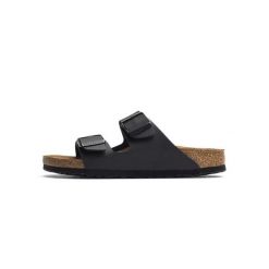 Klapki turystyczne uniseks Birkenstock Arizona 791. Brązowe klapki męskie Birkenstock, bez wzorów, z materiału, bez zapięcia. Za 391.00 zł.