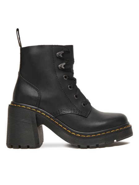 Dr. Martens Trzewiki DM27613001 Czarny. Czarne botki damskie Dr. Martens, bez wzorów, ze skóry, bez obcasa, na słupku, bez zapięcia. Za 791.99 zł.