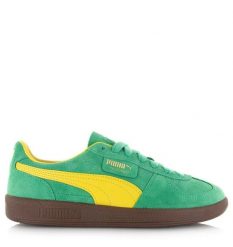 Tenisówki Puma Model Palermo Kolor Zielony. Zielone trampki męskie Puma, bez wzorów, z gumy, bez zapięcia. Za 249.49 zł.