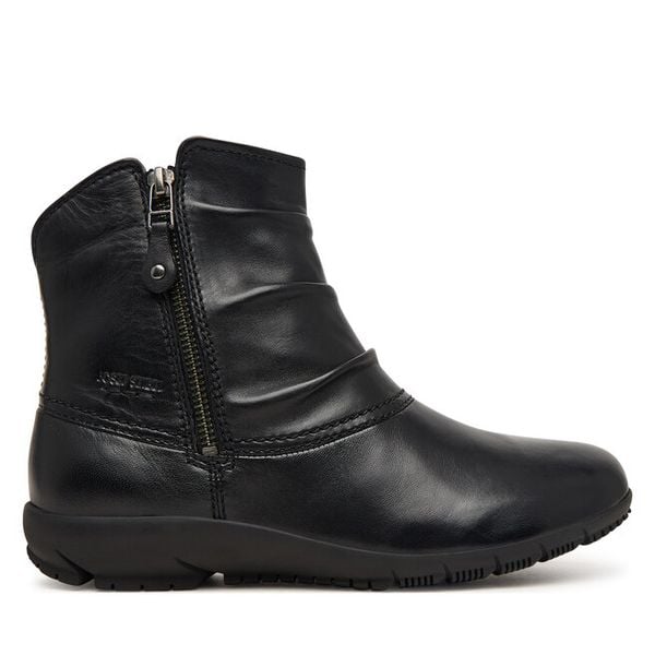 Botki Josef Seibel. Czarne botki damskie Josef Seibel, bez wzorów, bez obcasa, na płaskiej podeszwie, bez zapięcia. Za 479.99 zł.