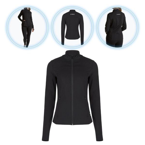 Bluza damska XTREXO Trexi Blouse. Czarne bluzy damskie XTREXO, bez wzorów, sportowe, bez ramiączek, bez kaptura. Za 89.99 zł.