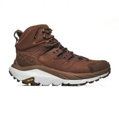 Buty trekkingowe męskie Hoka One One M Kaha 2 Gtx. Brązowe buty zimowe męskie Hoka One One, z materiału, bez zapięcia. W wyprzedaży za 809.00 zł.