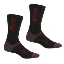 Skarpety Wełniane Wool Hiker 2pak. Brązowe skarpetki damskie Regatta, bez wzorów, z wełny. Za 87.99 zł.