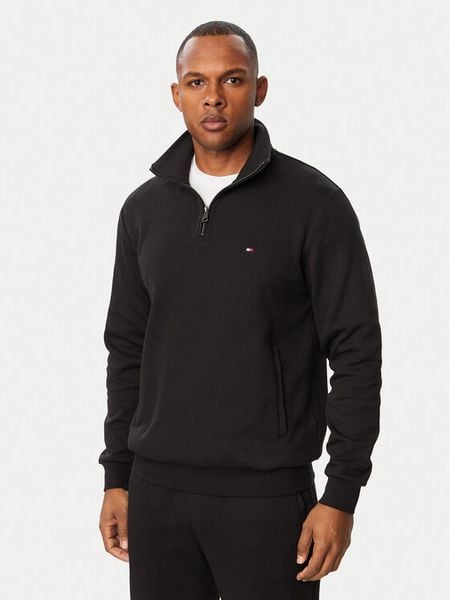 Tommy Hilfiger Bluza Essential MW0MW36510 Czarny Regular Fit. Czarne bluzy męskie Tommy Hilfiger, m, bez wzorów, z bawełny, bez ramiączek, bez kaptura. Za 529.99 zł.
