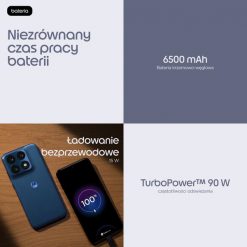 Smartfon Motorola edge 70 pro 17,2 cm (6.78") Dual SIM Android 16.0 5G USB Type-C 8 GB 256 GB 6500 mAh Ciemny Niebieski. Niebieskie smartfony Motorola. Za 2,553.82 zł.