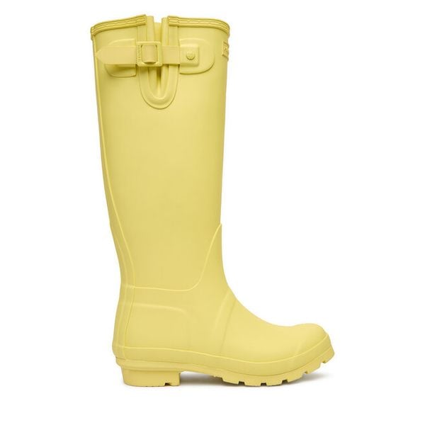 Kalosze Hunter. Żółte kalosze damskie Hunter, bez wzorów, bez zapięcia. Za 349.99 zł.