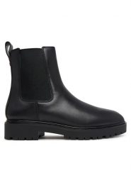 LAUREN RALPH LAUREN Sztyblety 802974476002 Czarny. Czarne botki damskie Lauren Ralph Lauren, bez wzorów, ze skóry, bez obcasa, na płaskiej podeszwie, bez zapięcia. Za 879.99 zł.