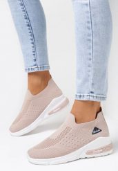 Beżowe Buty Sportowe Artista. Brązowe obuwie sportowe damskie Born2be, z aplikacjami, bez zapięcia. Za 54.99 zł.