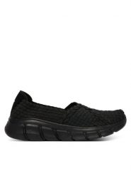 Skechers Baleriny Bobs B Flex 117323/BBK Czarny. Czarne balerinki damskie Skechers, bez wzorów, z materiału, bez obcasa, bez zapięcia. Za 249.99 zł.