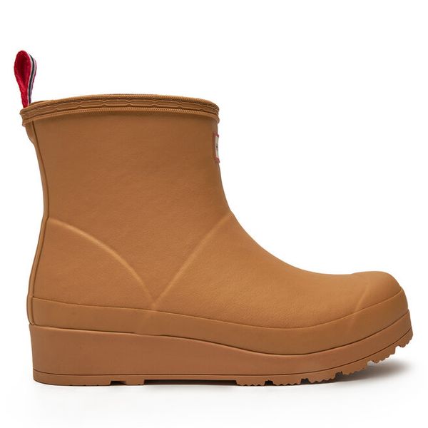 Kalosze Hunter. Brązowe kalosze damskie Hunter, bez wzorów, bez zapięcia. Za 259.99 zł.