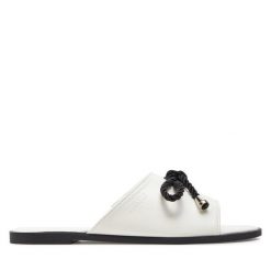 Klapki Big Star Shoes. Białe klapki damskie BIG STAR SHOES, bez wzorów, retro, bez obcasa, bez zapięcia. Za 119.99 zł.