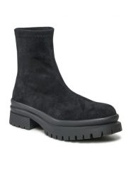 Jenny Fairy Botki WS5795-08 Czarny. Czarne botki damskie Jenny Fairy, bez wzorów, z materiału, bez obcasa, na płaskiej podeszwie, bez zapięcia. Za 119.99 zł.