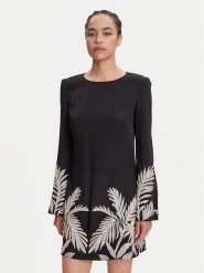 Guess Sukienka koktajlowa W5YK10 WHCU2 Czarny Regular Fit. Czarne sukienki damskie Guess, xl, z aplikacjami, z syntetyku, wizytowe, bez kołnierzyka, bez ramiączek. Za 769.99 zł.