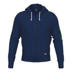 Sweat zapinany na zamek błyskawiczny z kapturem Errea Essential. Niebieskie bluzy męskie ERREA, bez wzorów, z kapturem, na fitness i siłownię. W wyprzedaży za 165.50 zł.