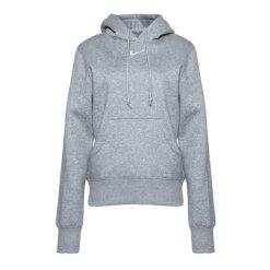 Bluza damska Nike Sportswear Phoenix Fleece. Szare bluzy damskie Nike, bez wzorów, sportowe, bez ramiączek, bez kaptura. Za 280.99 zł.