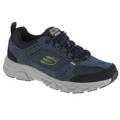 Adidasy Skechers Oak Canyon, Mężczyźni. Niebieskie buty zimowe męskie Skechers, bez wzorów, z zamszu, bez obcasa, bez zapięcia. Za 269.00 zł.