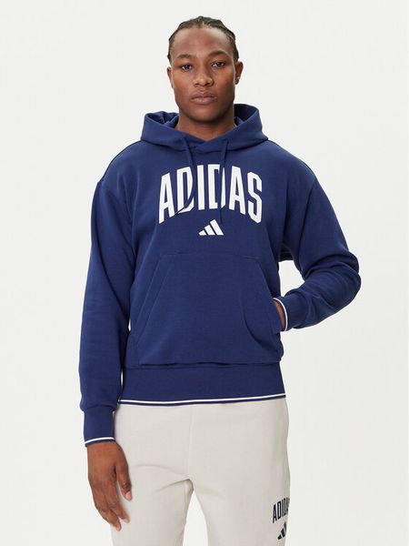 Adidas Bluza Collegiate KC3874 Niebieski Regular Fit. Niebieskie bluzy męskie Adidas, m, bez wzorów, z bawełny, bez ramiączek, bez kaptura. Za 179.99 zł.