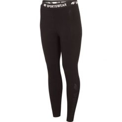 Legginsy damskie LEG300 - głęboka czerń. Legginsy damskie 4F, bez wzorów, z dzianiny. Za 59.99 zł.