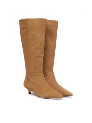 LAUREN RALPH LAUREN Kozaki Frncsa Tl Hl 802P15726003 Brązowy jasny. Brązowe kozaki damskie Lauren Ralph Lauren, bez wzorów, ze skóry, bez obcasa, na szpilce, bez zapięcia. Za 1,299.00 zł.